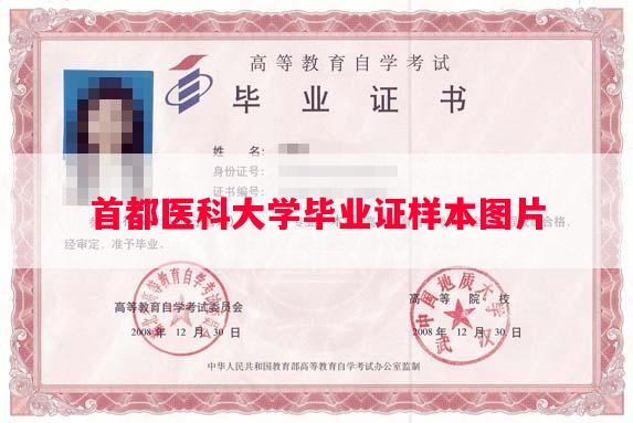 首都医科大学毕业证样本图片