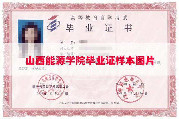 山西能源学院毕业证样本图片