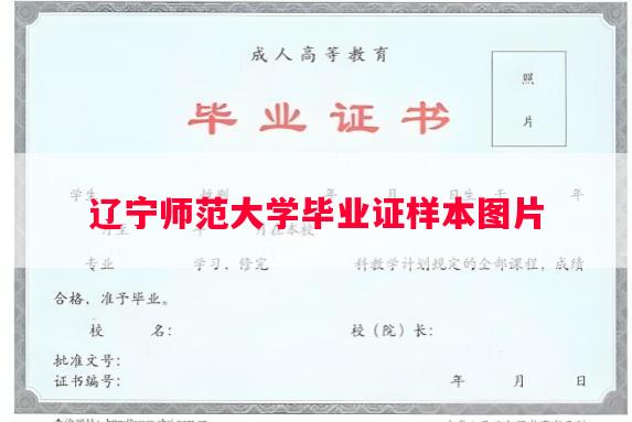 辽宁师范大学毕业证样本图片