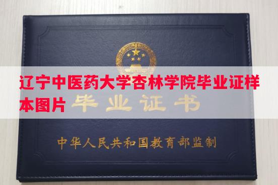 辽宁中医药大学杏林学院毕业证样本图片