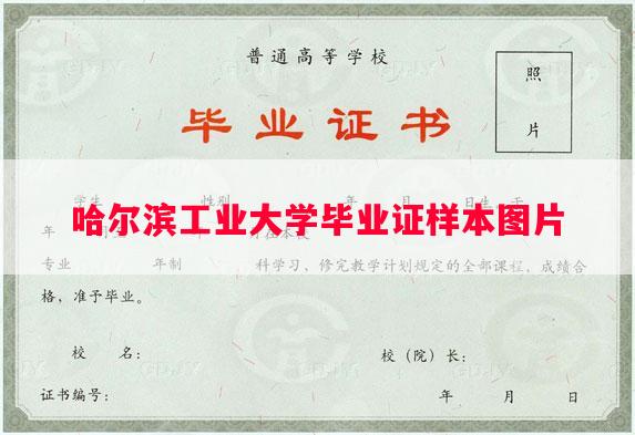 哈尔滨工业大学毕业证样本图片