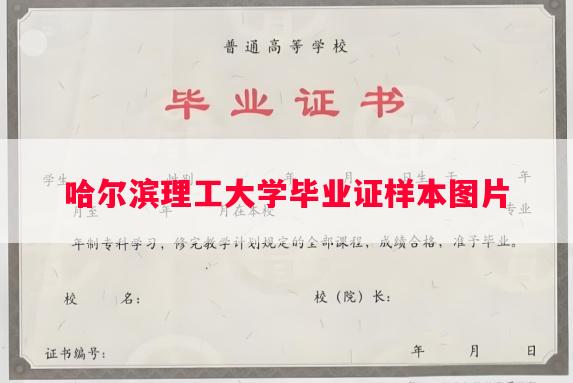 哈尔滨理工大学毕业证样本图片