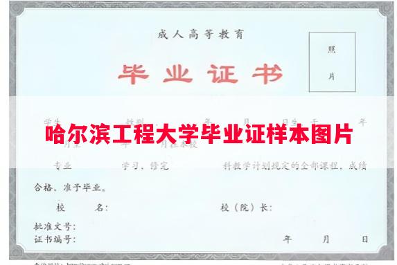 哈尔滨工程大学毕业证样本图片