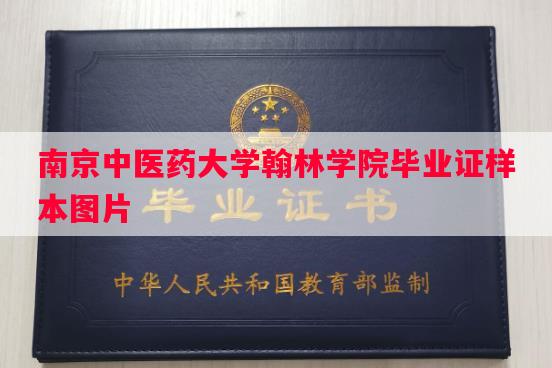 南京中医药大学翰林学院毕业证样本图片
