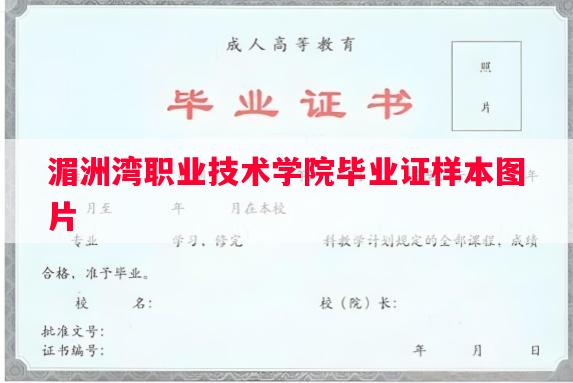 湄洲湾职业技术学院毕业证样本图片