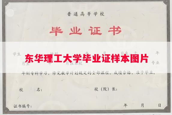 东华理工大学毕业证样本图片