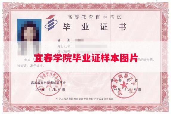 宜春学院毕业证样本图片
