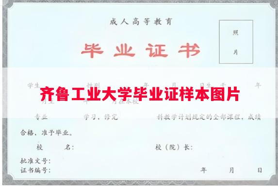 齐鲁工业大学毕业证样本图片