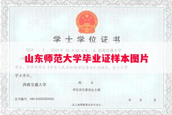 山东师范大学毕业证样本图片