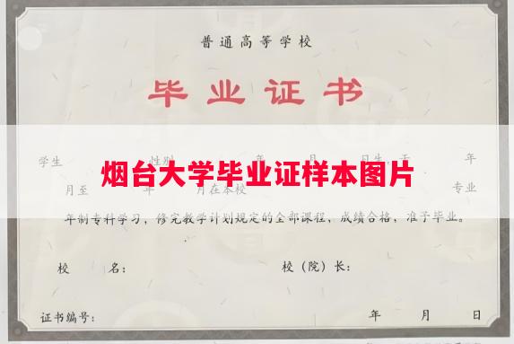 烟台大学毕业证样本图片