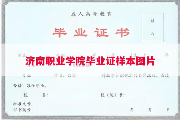济南职业学院毕业证样本图片
