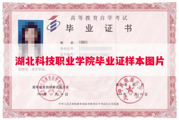 湖北科技职业学院毕业证样本图片