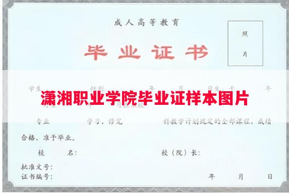 潇湘职业学院毕业证样本图片