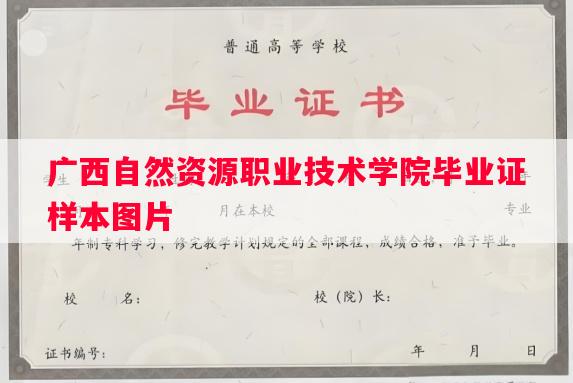 广西自然资源职业技术学院毕业证样本图片
