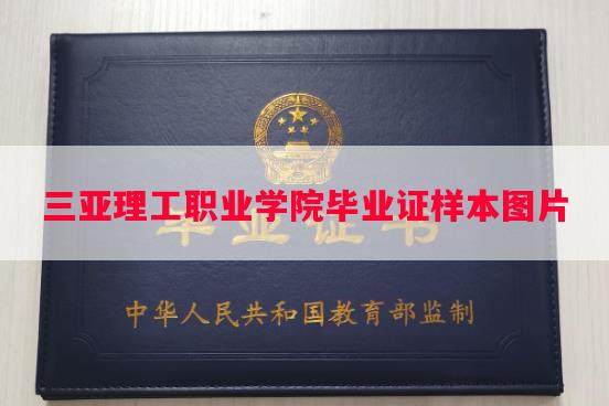 三亚理工职业学院毕业证样本图片