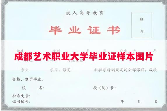 成都艺术职业大学毕业证样本图片