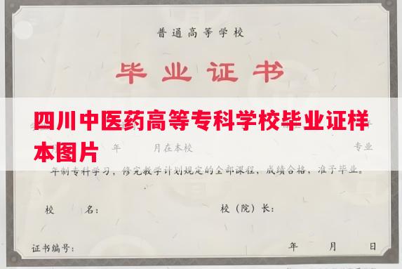四川中医药高等专科学校毕业证样本图片