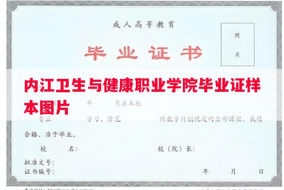 内江卫生与健康职业学院毕业证样本图片