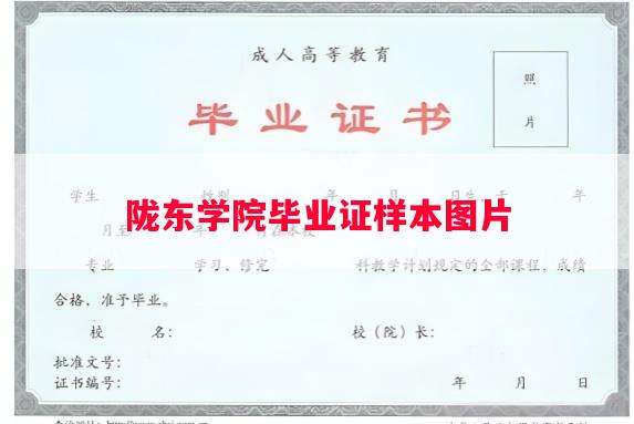 陇东学院毕业证样本图片