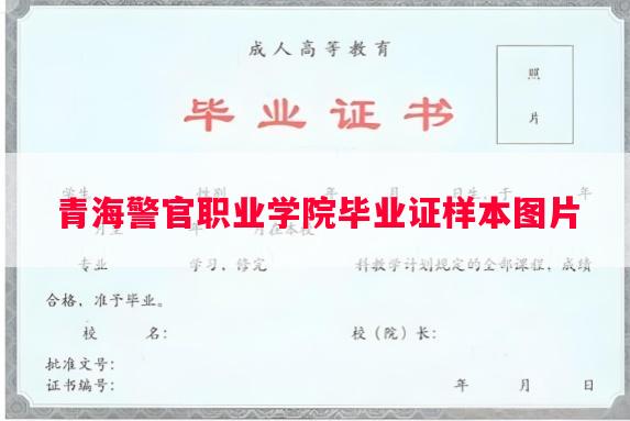青海警官职业学院毕业证样本图片